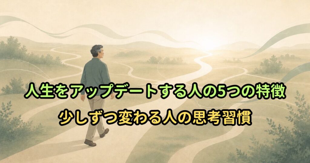 人生をアップデートする人の5つの特徴｜少しずつ変わる人の思考習慣