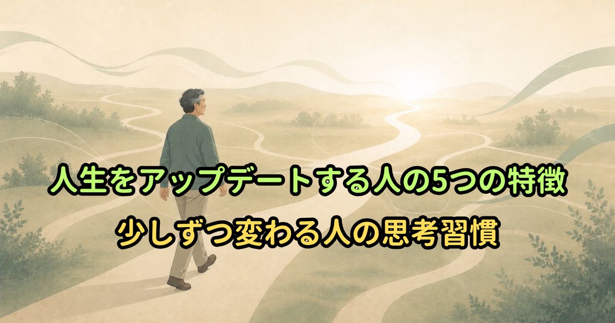 人生をアップデートする人の5つの特徴｜少しずつ変わる人の思考習慣