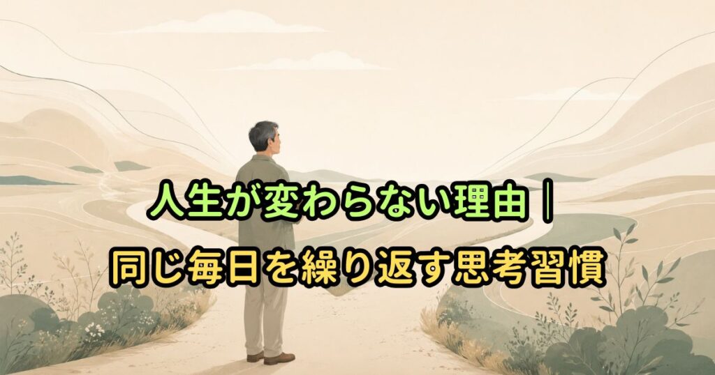 人生が変わらない理由｜同じ毎日を繰り返す思考習慣