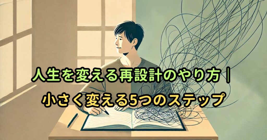 人生を変える再設計のやり方｜小さく変える5つのステップ
