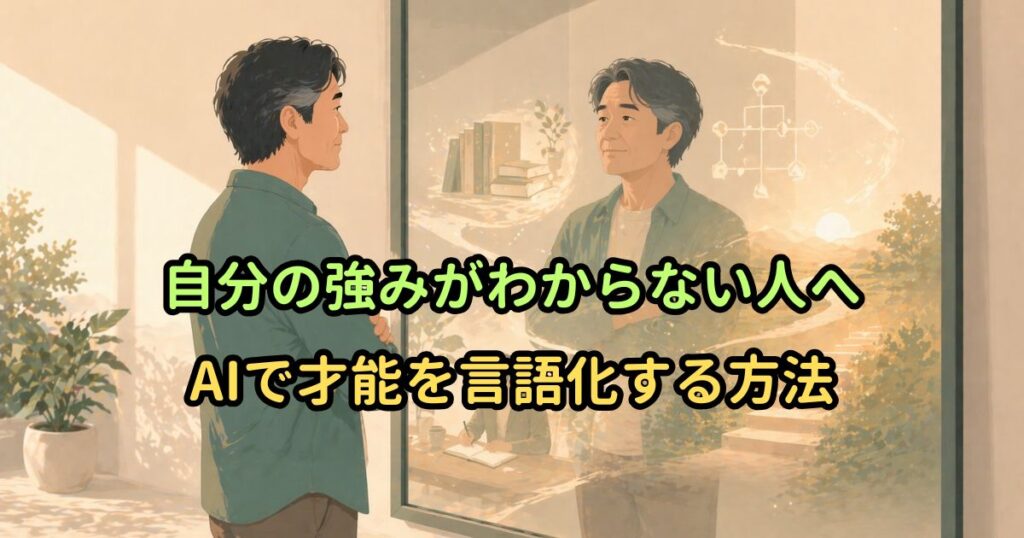 自分の強みがわからない人へ｜AIで才能を言語化する方法