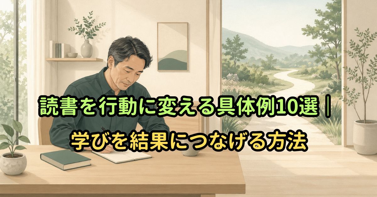 読書を行動に変える具体例10選｜学びを結果につなげる方法