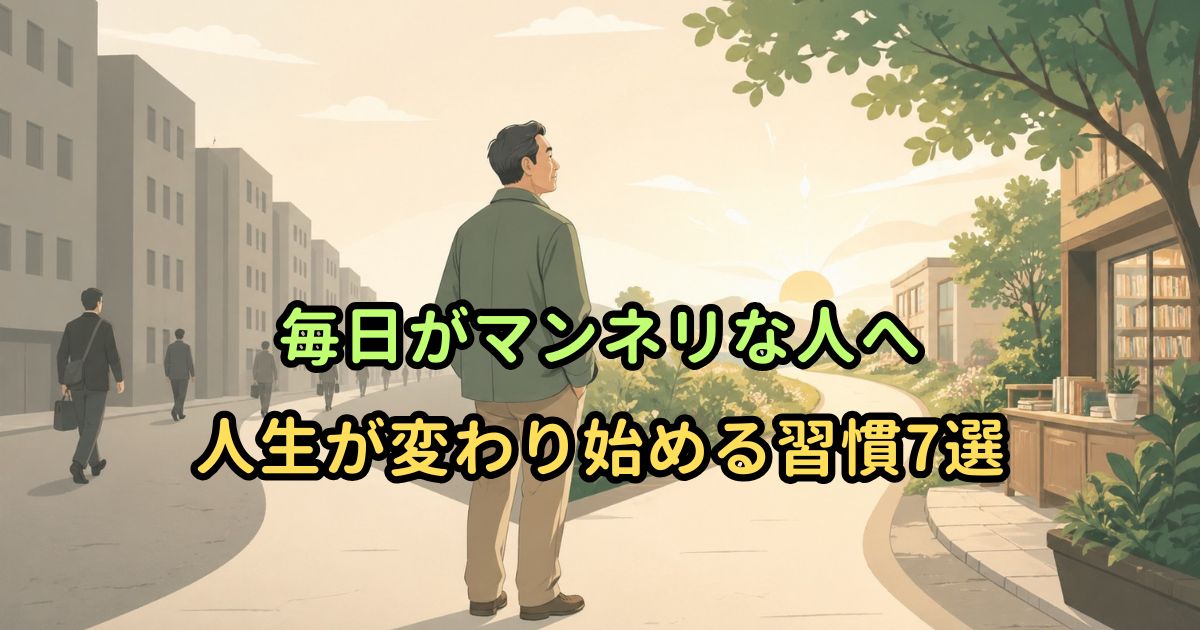 毎日がマンネリな人へ｜人生が変わり始める習慣7選
