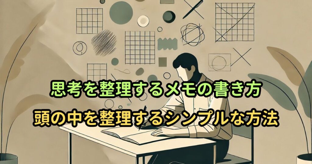 思考を整理するメモの書き方｜頭の中を整理するシンプルな方法