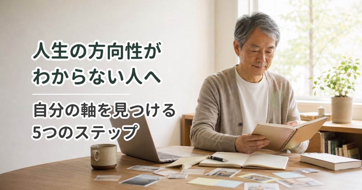 人生の方向性がわからない人へ｜自分の軸を見つける5つのステップ