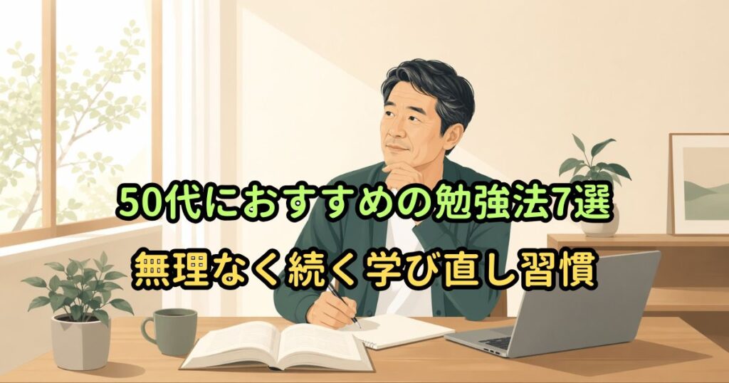 50代におすすめの勉強法7選｜無理なく続く学び直し習慣
