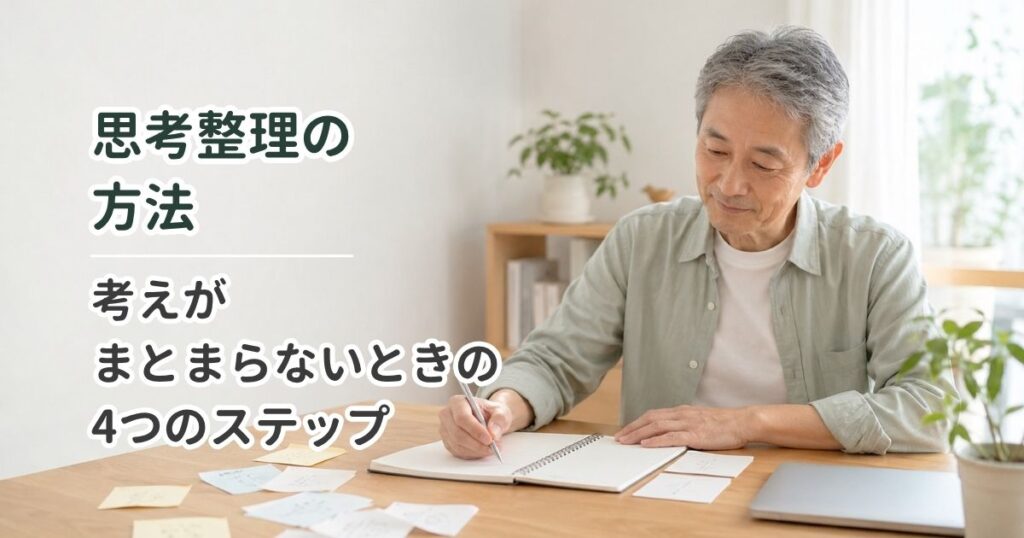 思考整理の方法｜考えがまとまらないときの4つのステップ
