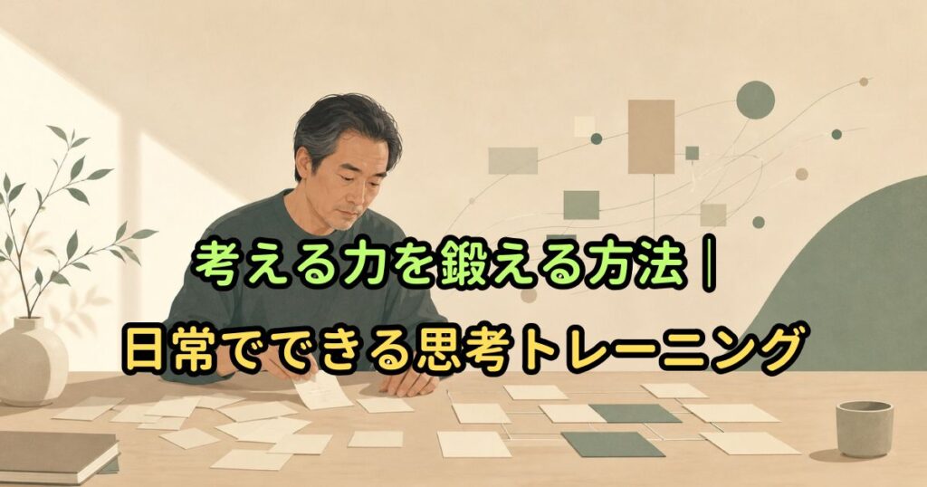 考える力を鍛える方法｜日常でできる思考トレーニング
