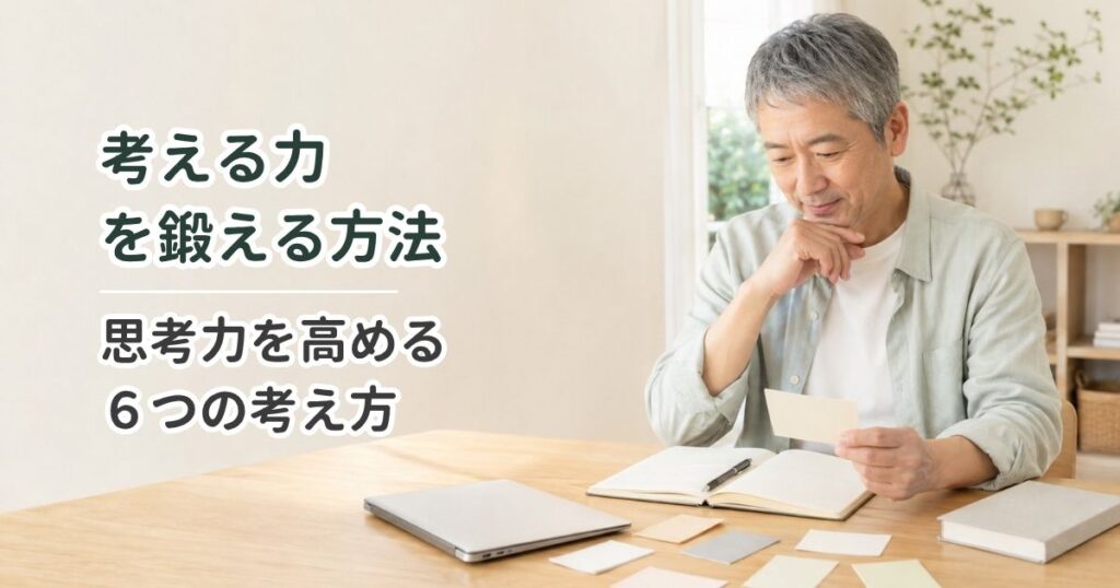 考える力を鍛える方法｜思考力を高める6つの考え方