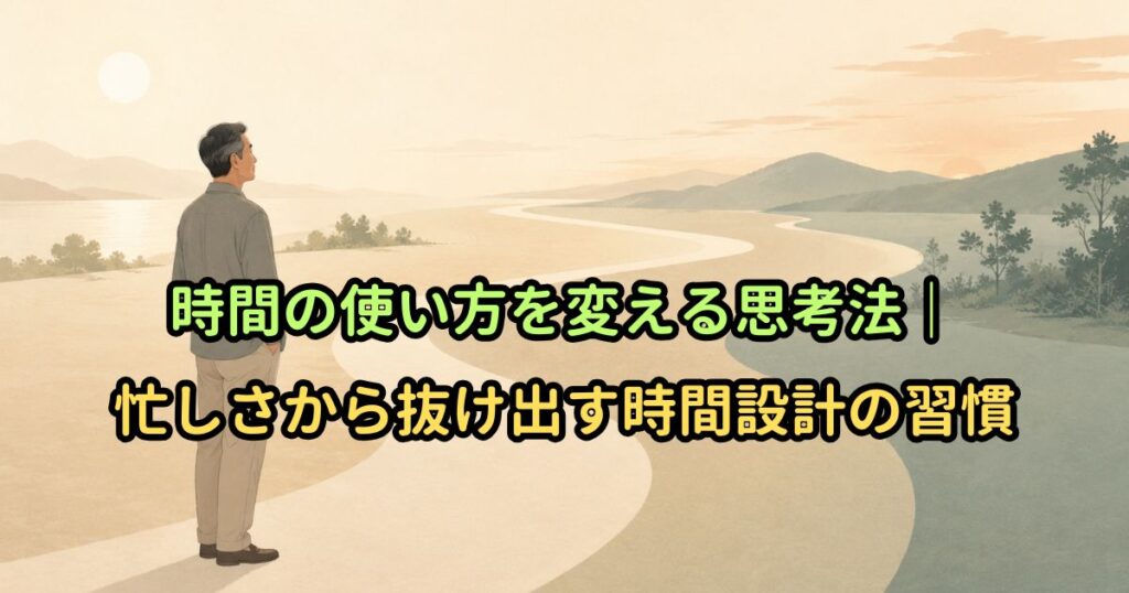 時間の使い方を変える思考法｜忙しさから抜け出す時間設計の習慣