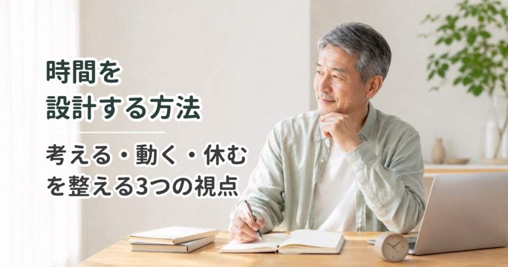 時間を設計する方法｜考える・動く・休むを整える3つの視点