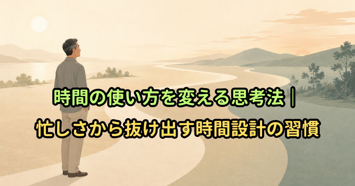 時間の使い方を変える思考法｜忙しさから抜け出す時間設計の習慣