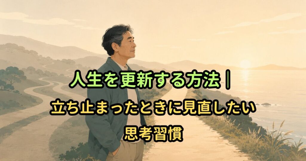 人生を更新する方法｜立ち止まったときに見直したい思考習慣