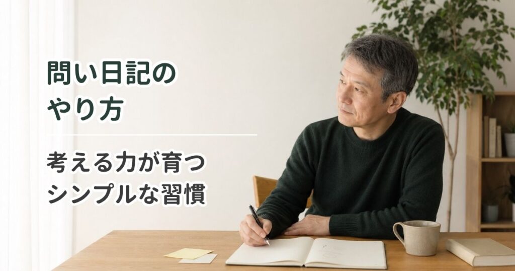 問い日記のやり方｜考える力が育つシンプルな習慣
