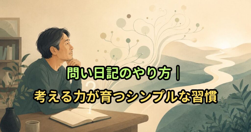 問い日記のやり方｜考える力が育つシンプルな習慣