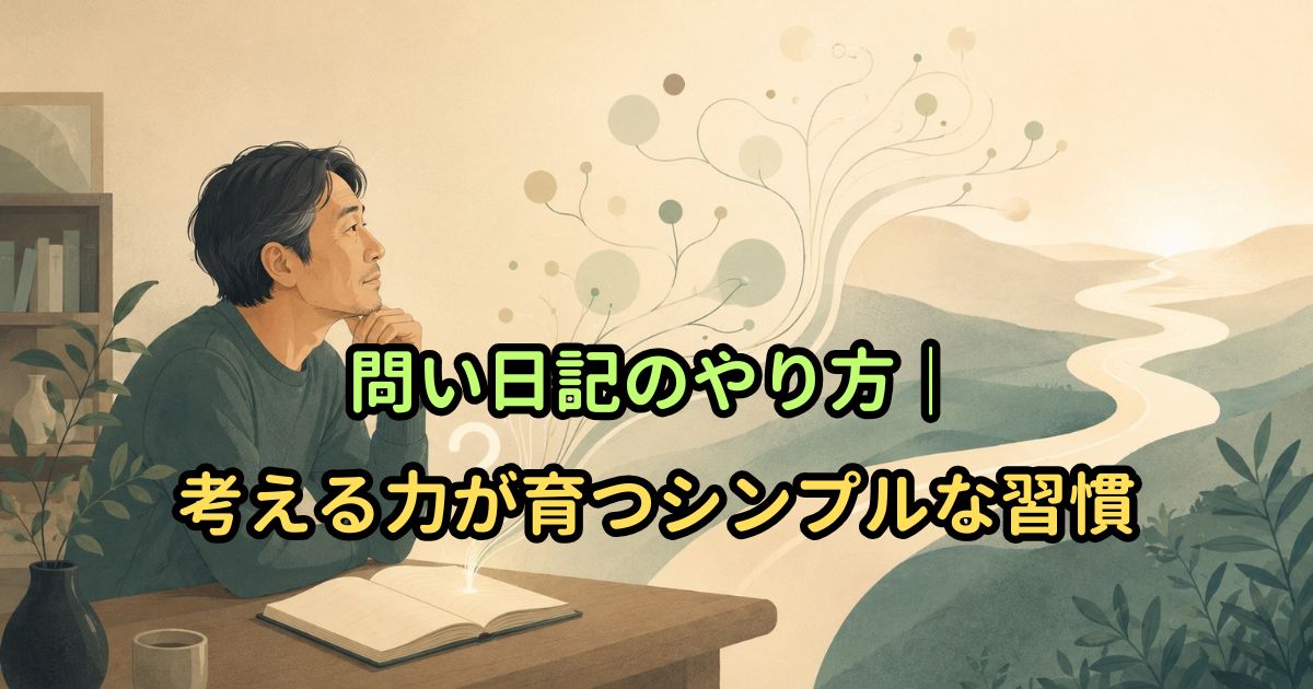 問い日記のやり方｜考える力が育つシンプルな習慣