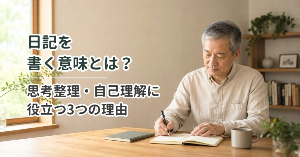 日記を書く意味とは？思考整理・自己理解に役立つ3つの理由