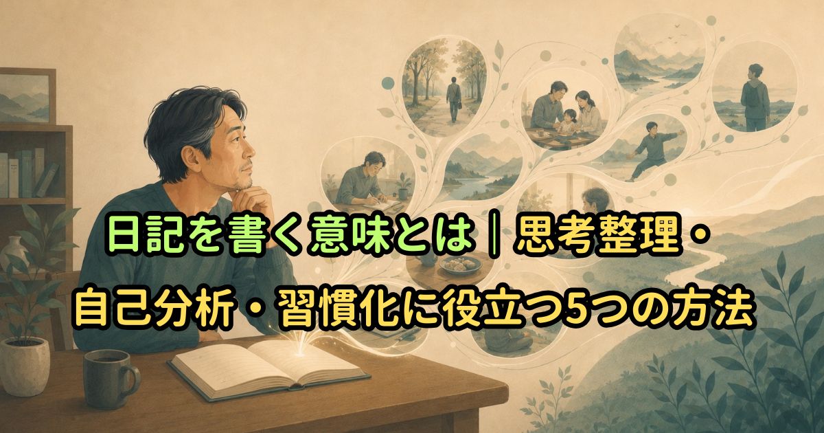日記を書く意味とは｜思考整理・自己分析・習慣化に役立つ5つの方法