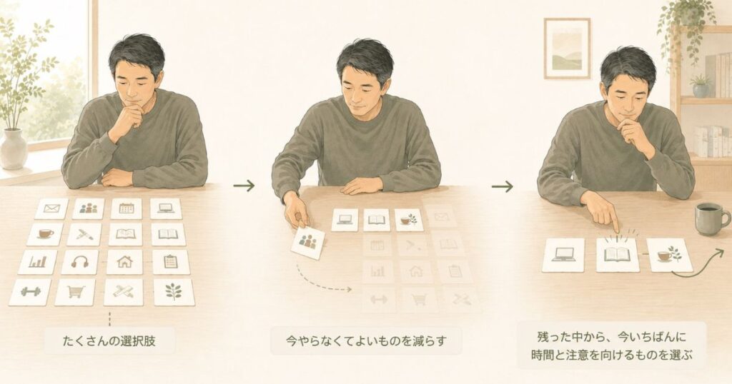 優先順位を決める前に、やらないことを減らす