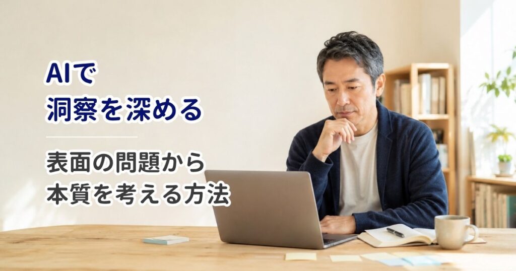 AIで洞察を深める｜表面の問題から「本質」を考える方法
