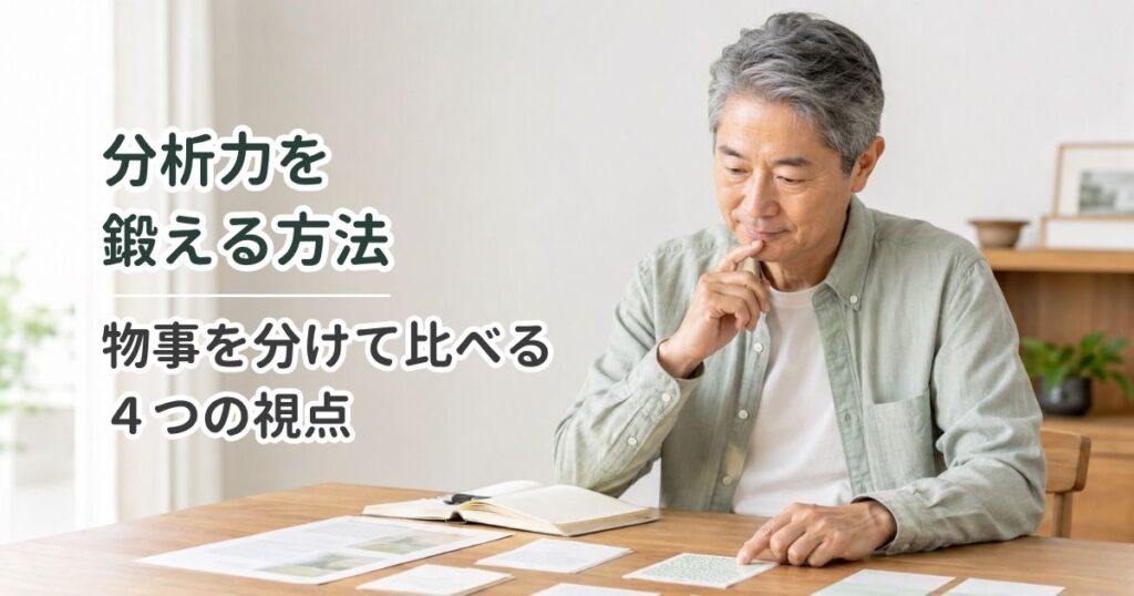 分析力を鍛える方法｜物事を分けて比べる4つの視点