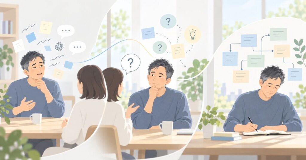 人に話しながら思考を整理する3つの方法