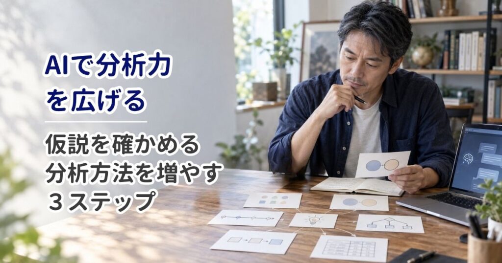 AIで分析力を広げる｜仮説を確かめる分析方法を増やす3ステップ