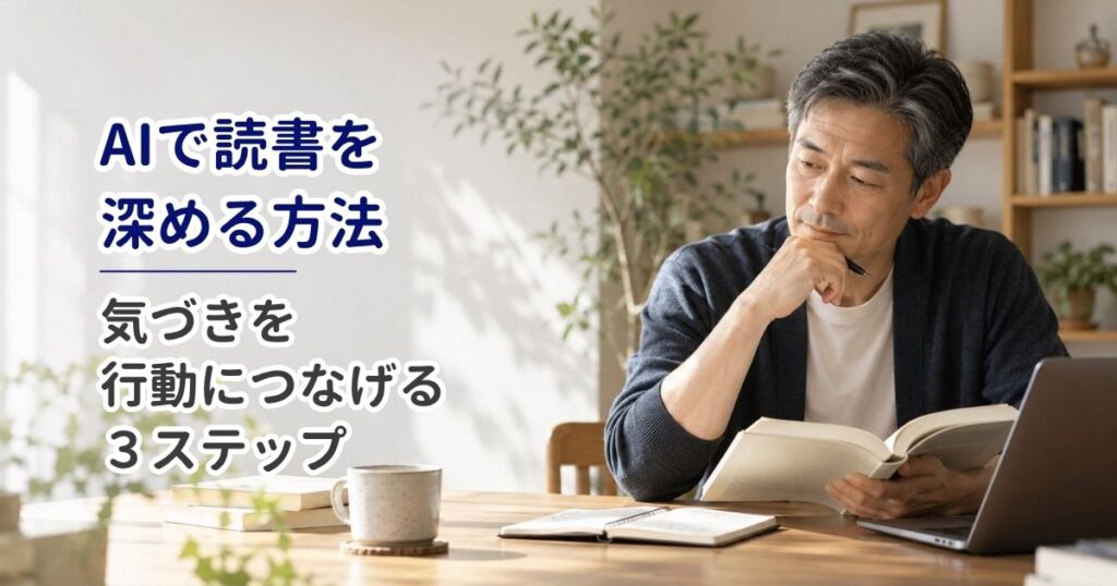 AIで読書を深める方法｜気づきを行動につなげる3ステップ