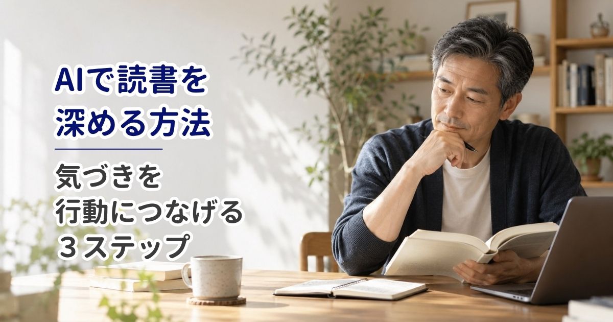 AIで読書を深める方法｜気づきを行動につなげる3ステップ