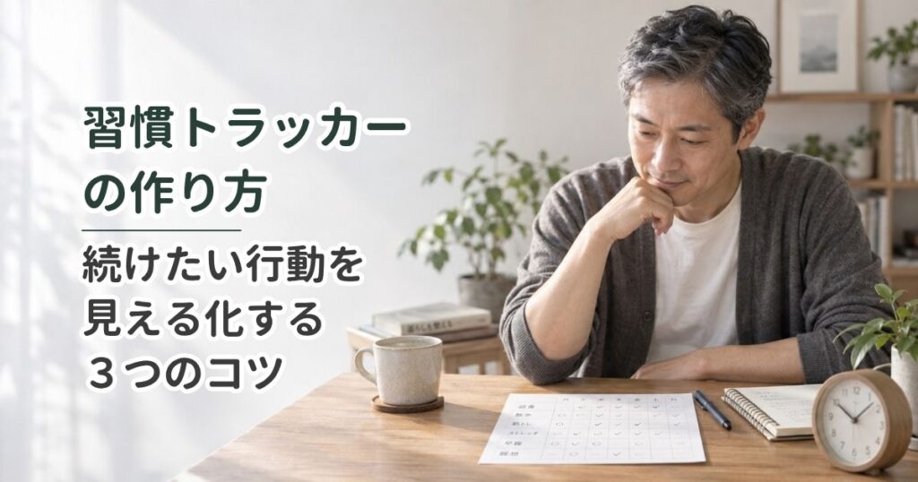 習慣トラッカーの作り方｜続けたい行動を見える化する3つのコツ