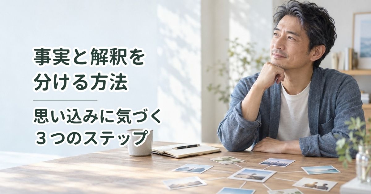 事実と解釈を分ける方法｜思い込みに気づく3つのステップ