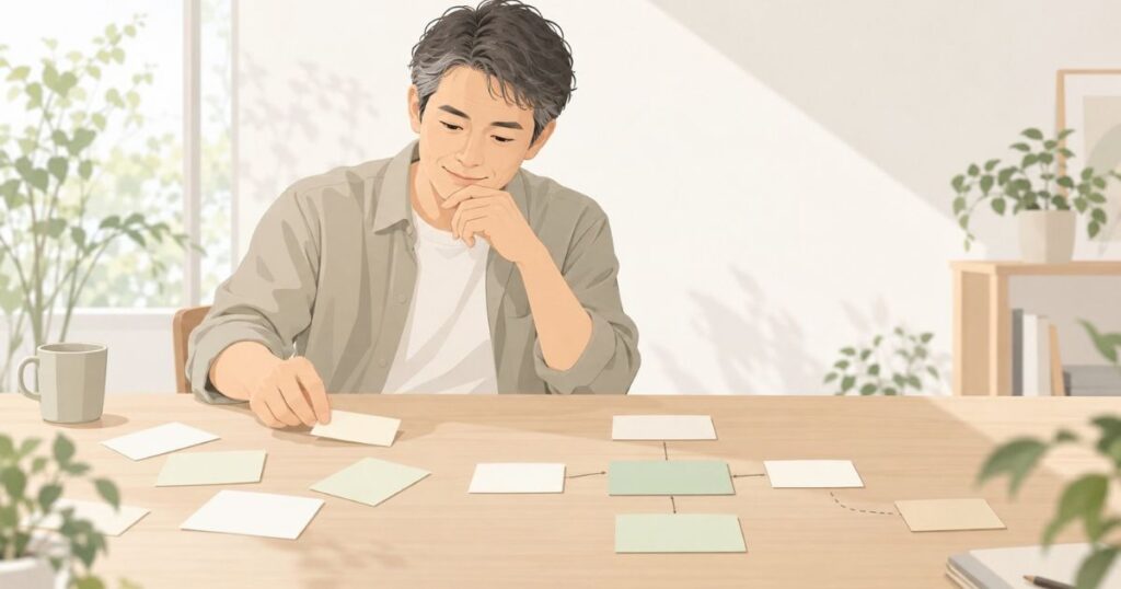 図にすると、考えの関係が見えてくる