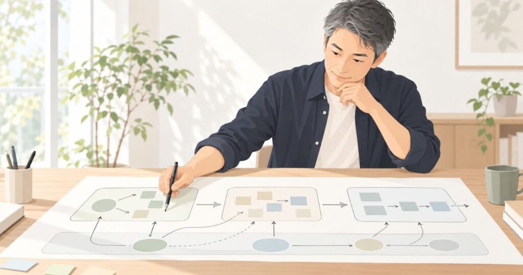 図解すると、問題の場所が分かりやすくなる