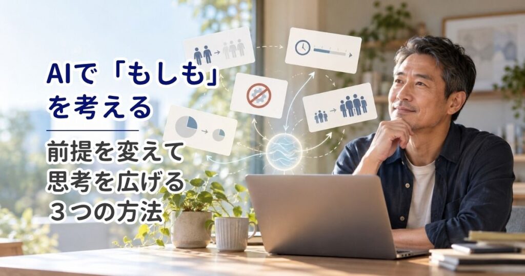 AIで「もしも」を考える｜前提を変えて思考を広げる3つの方法
