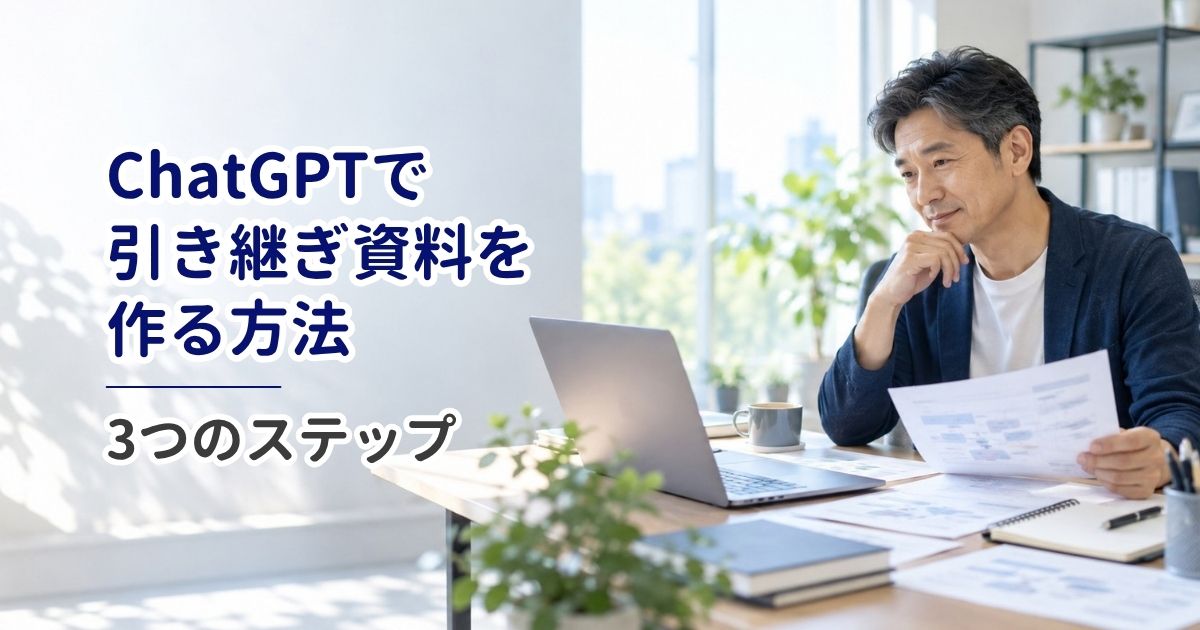 ChatGPTで引き継ぎ資料を作る方法｜3つのステップ