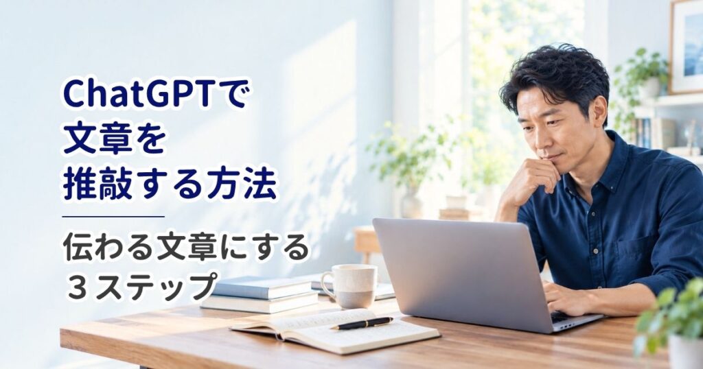 ChatGPTで文章を推敲する方法｜伝わる文章にする3ステップ
