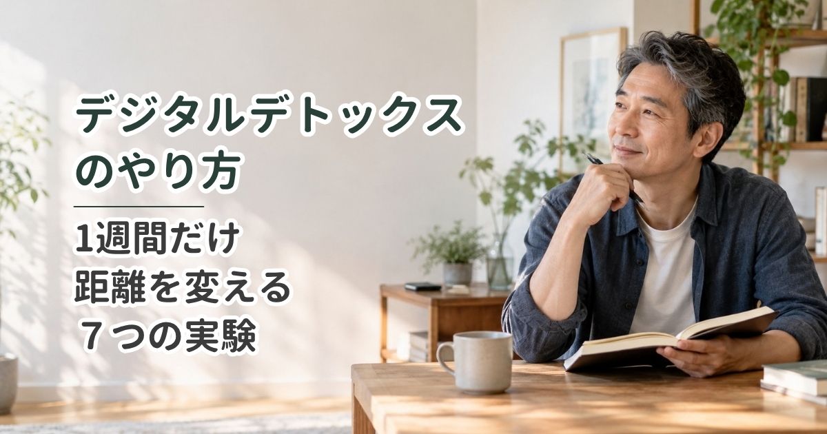 デジタルデトックスのやり方｜1週間だけ距離を変える7つの実験