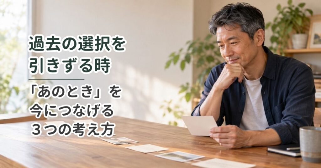 過去の選択を引きずるとき｜「あのとき」を今につなげる3つの考え方