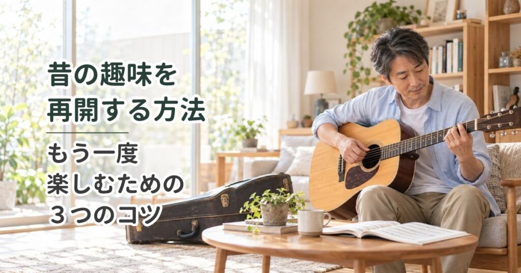 昔の趣味を再開する方法｜もう一度楽しむための3つのコツ