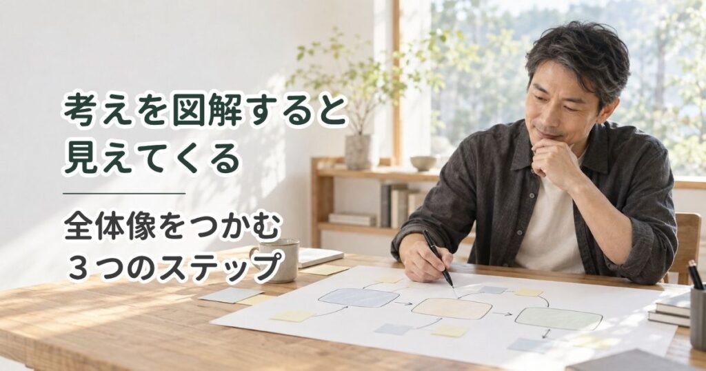考えを図解すると見えてくる｜全体像をつかむ3つのステップ