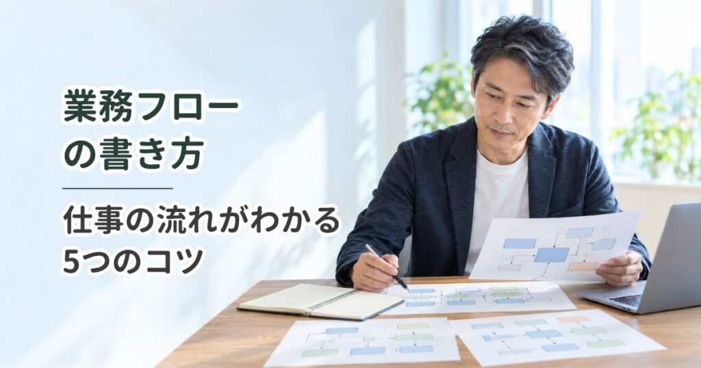 業務フローの書き方｜仕事の流れがわかる5つのコツ