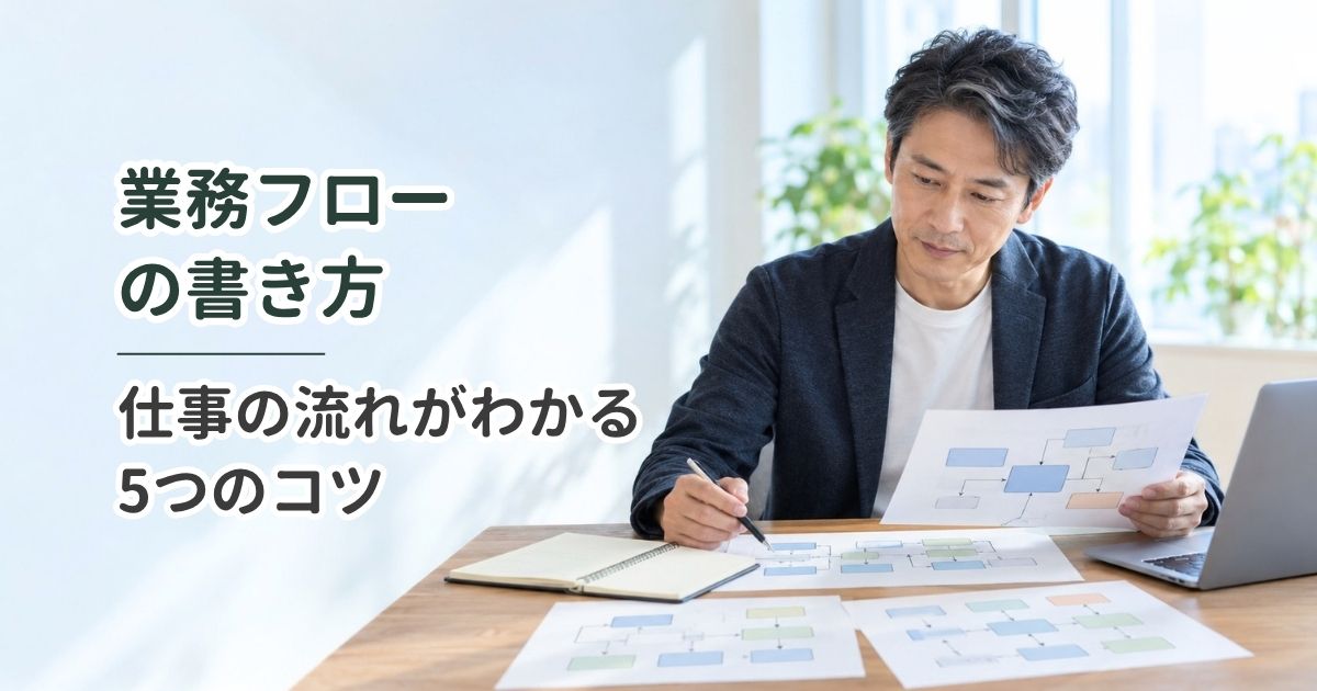 業務フローの書き方｜仕事の流れがわかる5つのコツ
