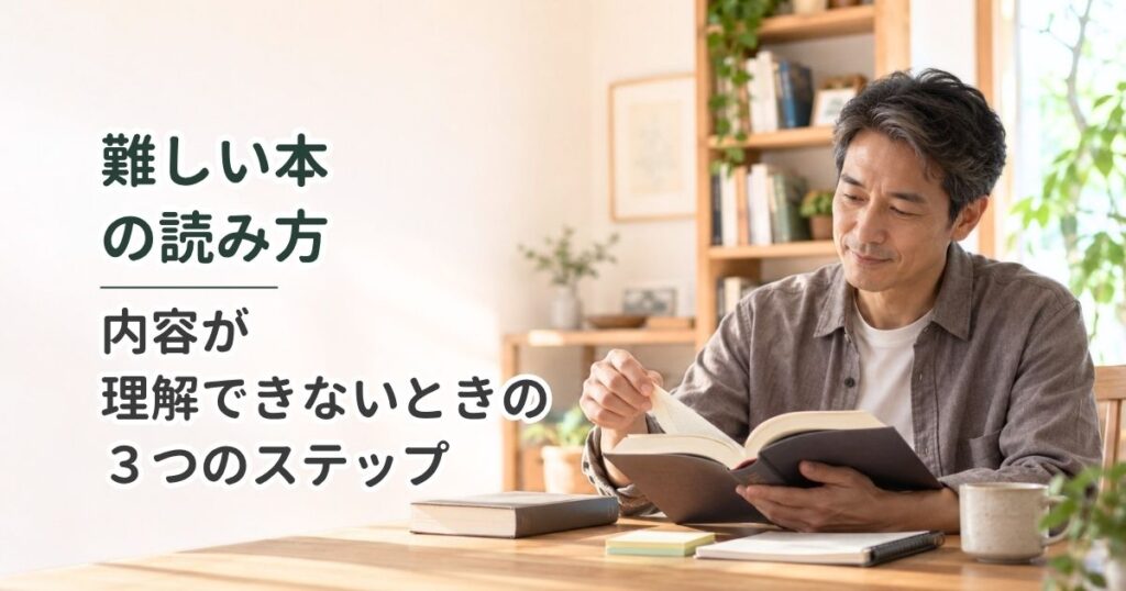難しい本の読み方｜内容が理解できないときの3つのステップ