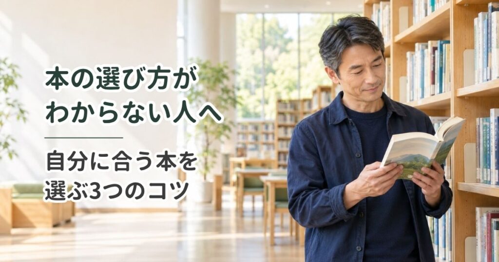 本の選び方がわからない人へ｜自分に合う本を選ぶ3つのコツ