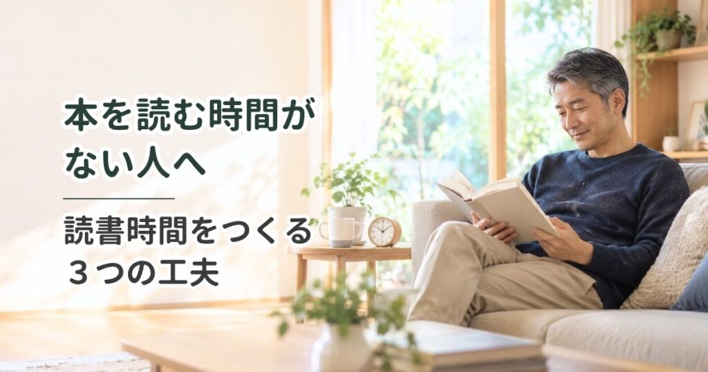 本を読む時間がない人へ｜読書時間をつくる3つの工夫