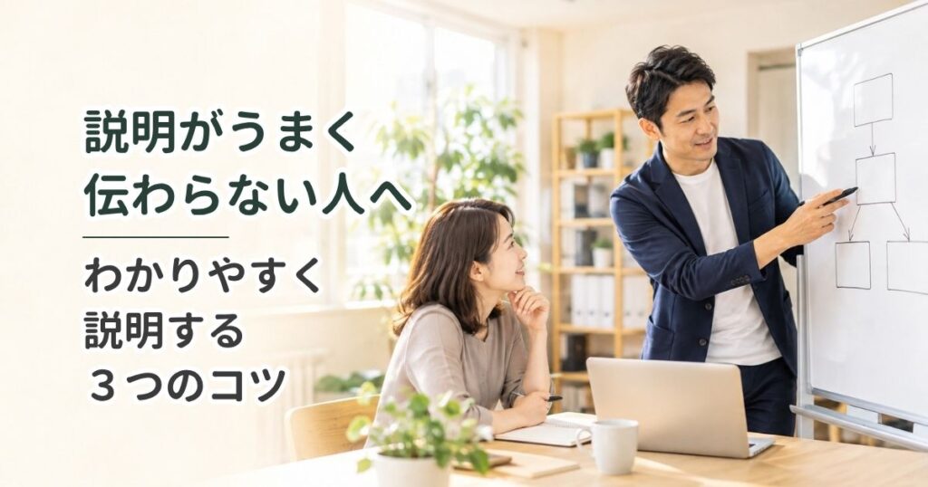 説明がうまく伝わらない人へ｜わかりやすく説明する3つのコツ